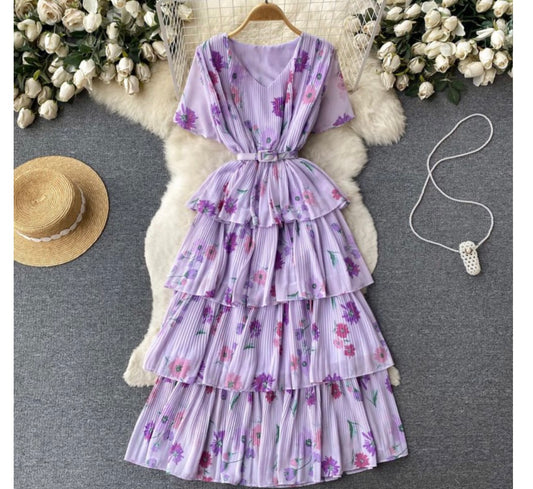 Cherry blossom dress lilac