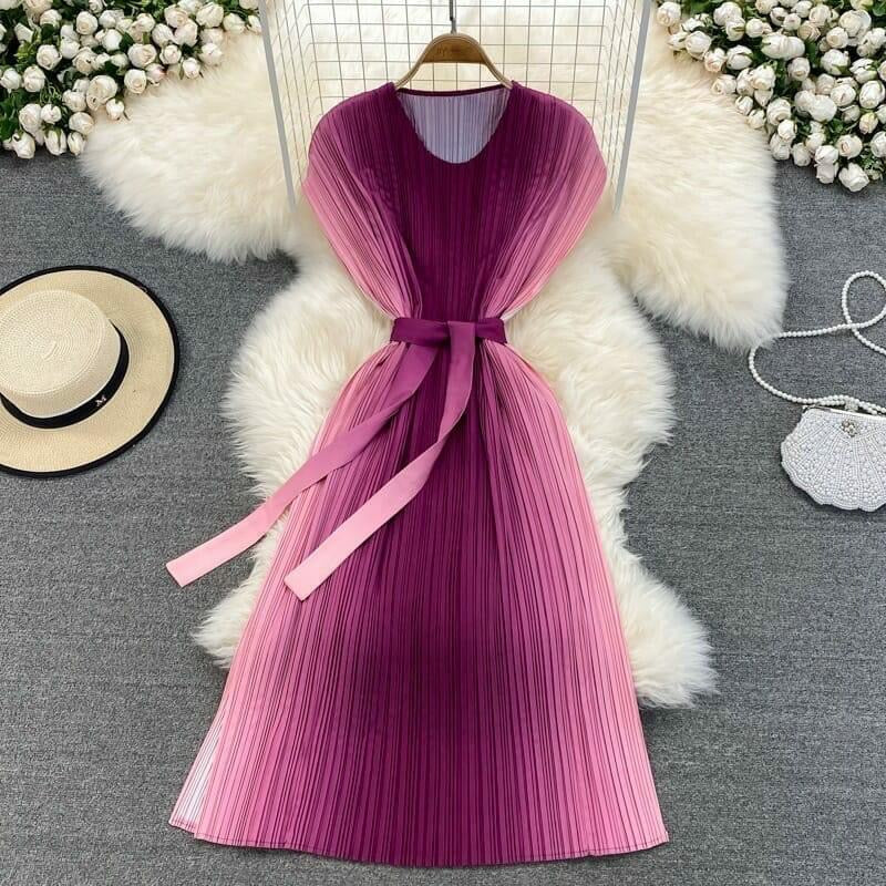 Madonna dual tone dress pink