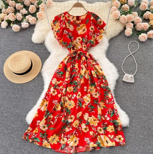 Rosetta floral dress