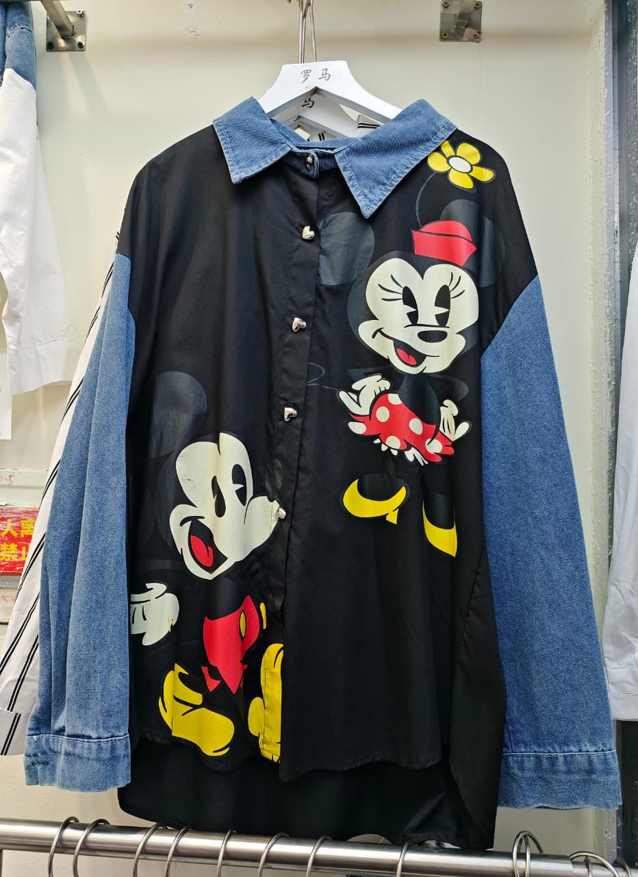 Mickey Mouse shirt denim black