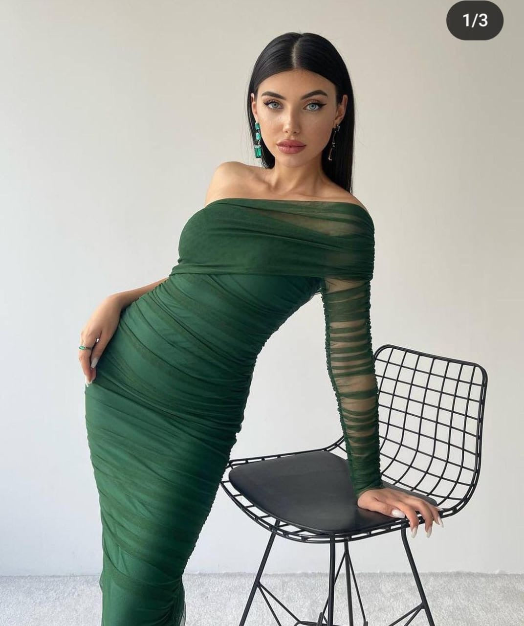 Tanya partywear green