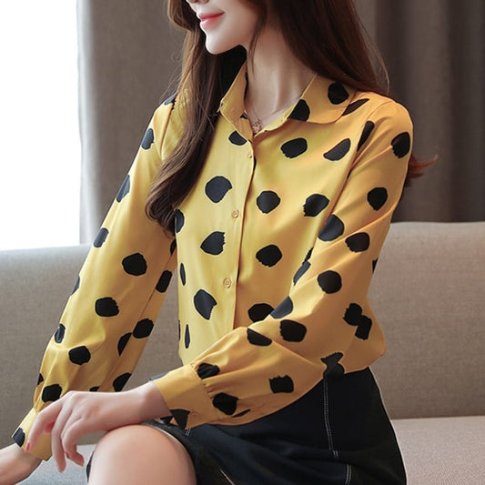 Polka dots  printed shirt