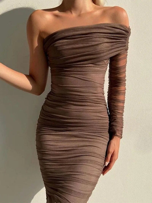 Senorita  bodycon dress mocha