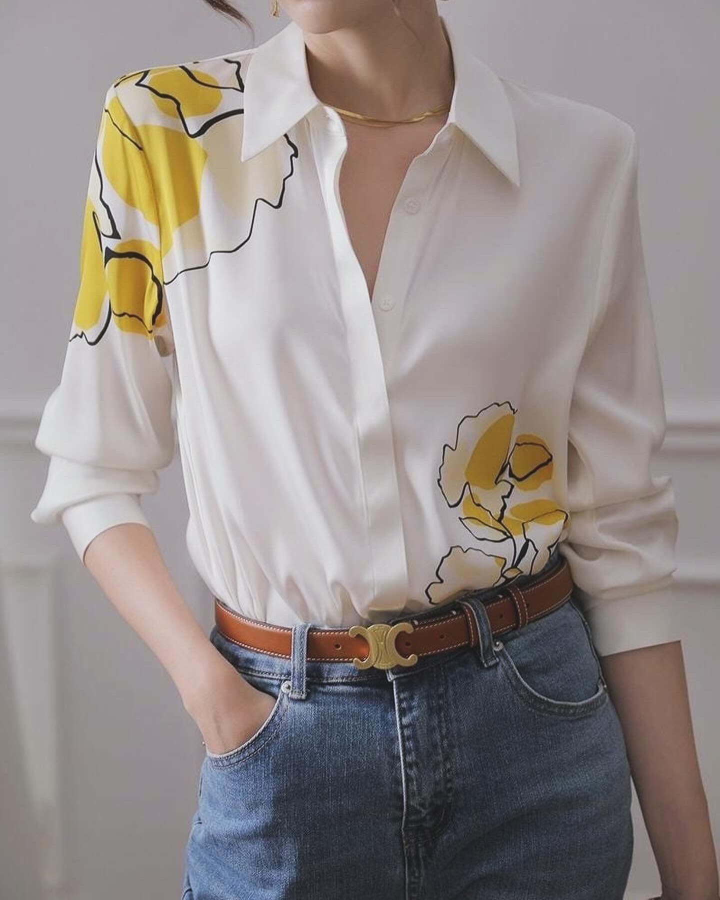 Liza luxury shirt yellow