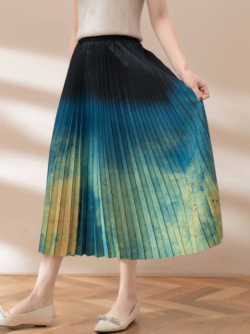 Fushion pleated skirt ink