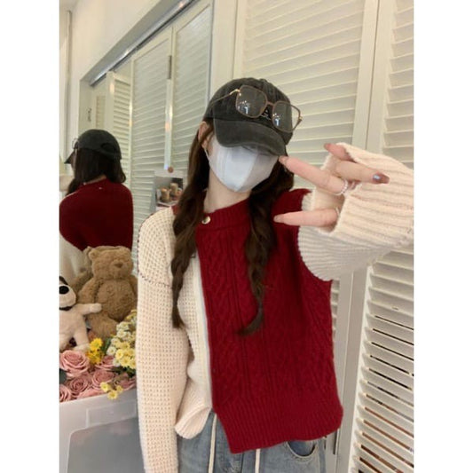 Houston sweater blouse cherry