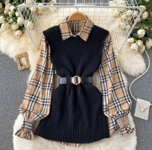 Bernard plaid blouse