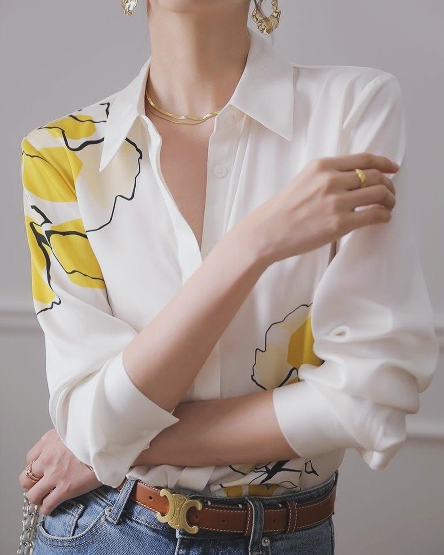 Liza luxury shirt yellow