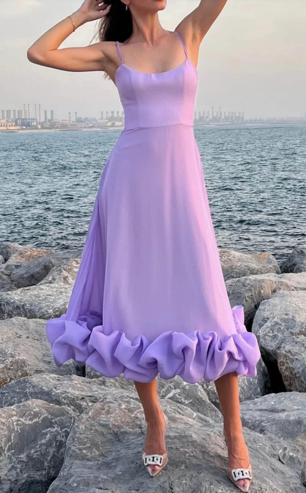 French lavender dress