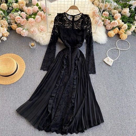 Kaley laced black frill