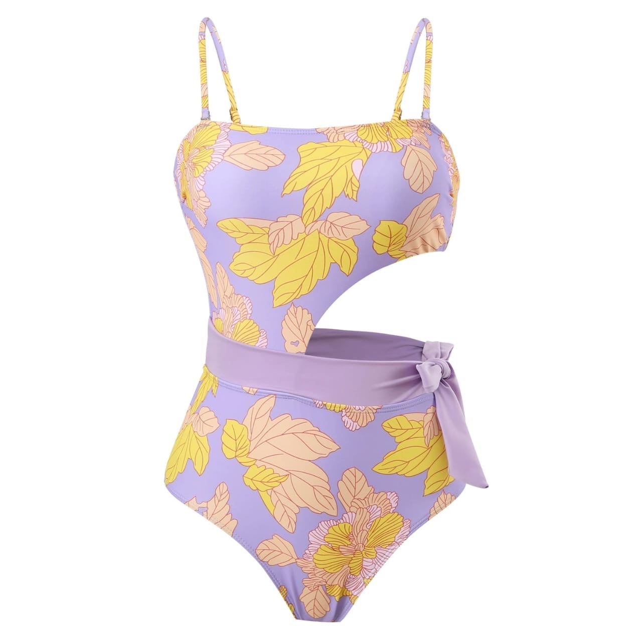 Lilac  swimsuit with sarong