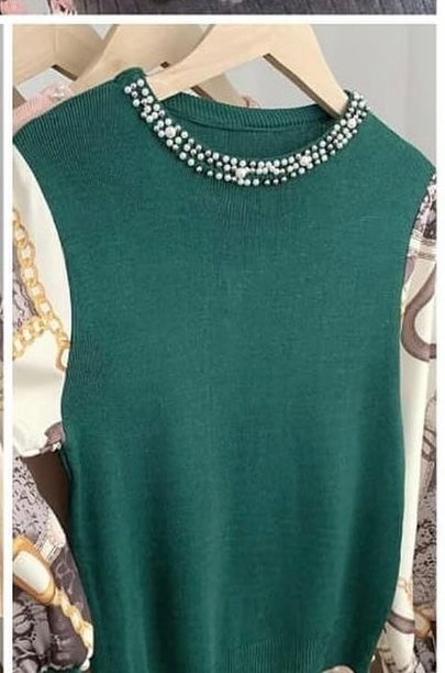 Parisian luxury pullover green