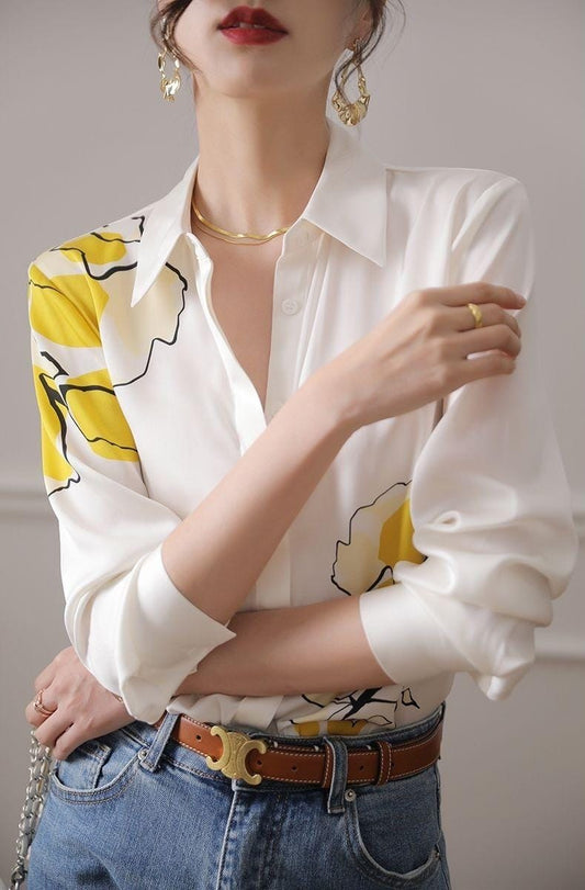 Liza luxury shirt yellow