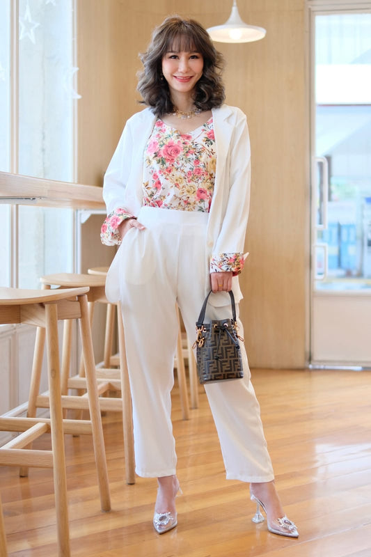 Susan blazer set white