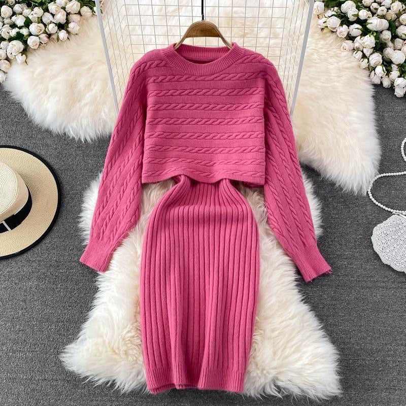 Ester sweater dress pink