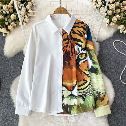 Cat printed shirt