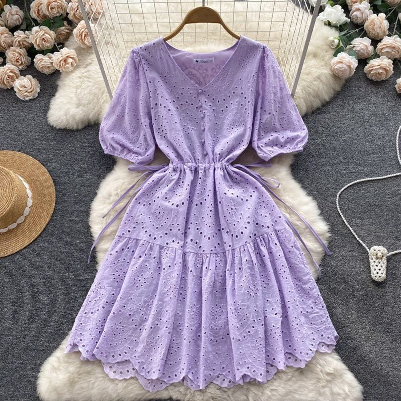 Sandra cotton dress purple