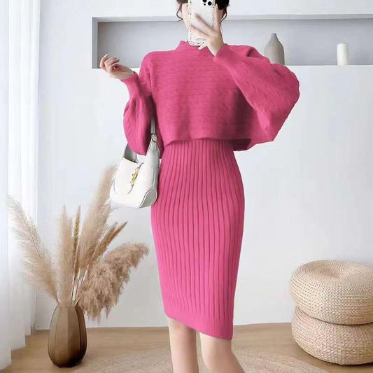 Ester sweater dress pink