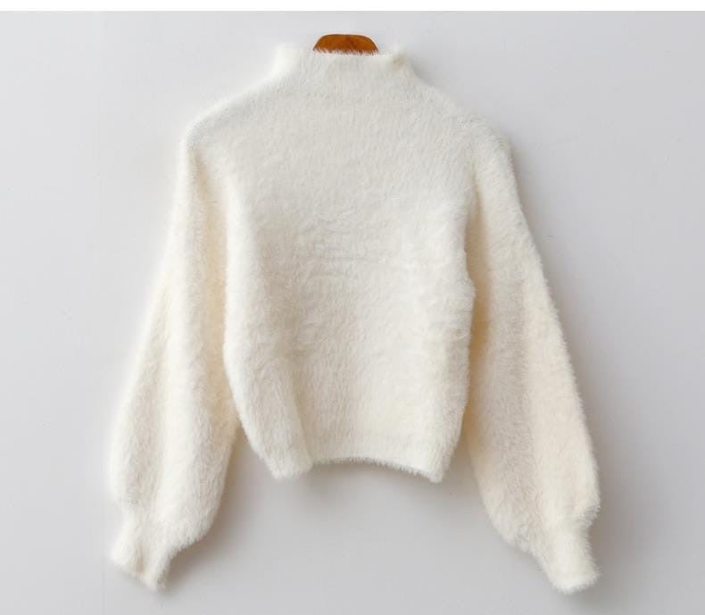 Lia sweater top white