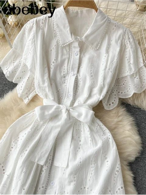 Christy summer dress white