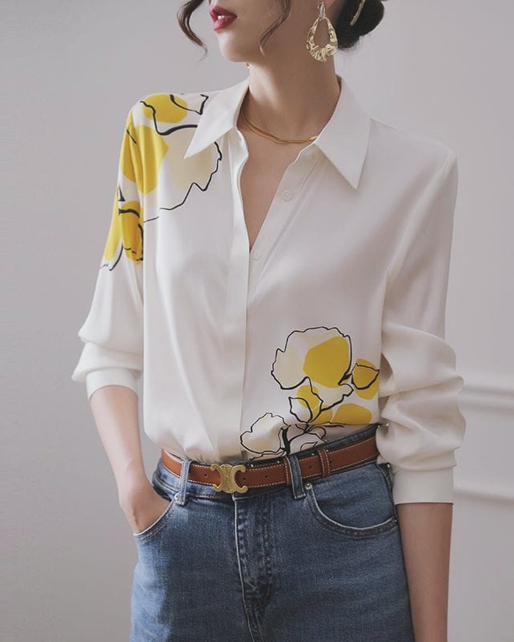 Liza luxury shirt yellow