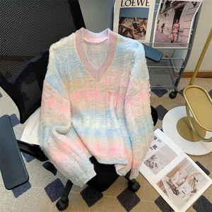 Rainbow pullover baggy style