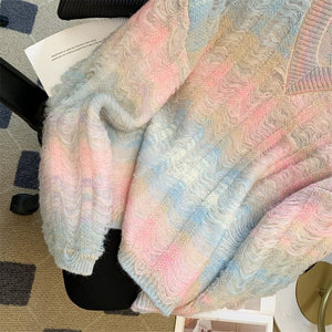 Rainbow pullover baggy style