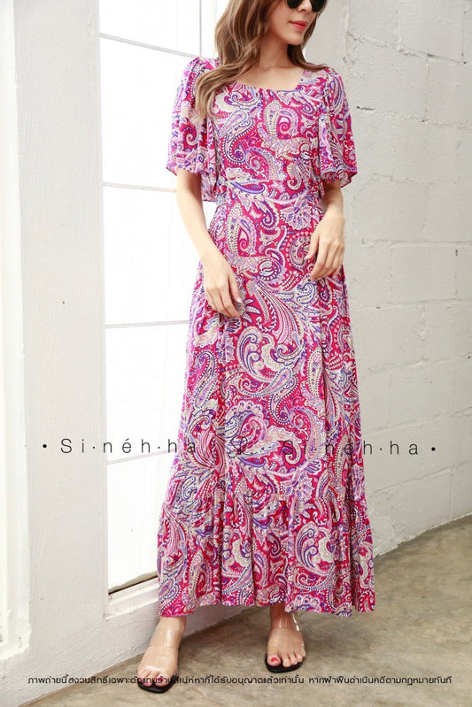 Regina printed dress pink