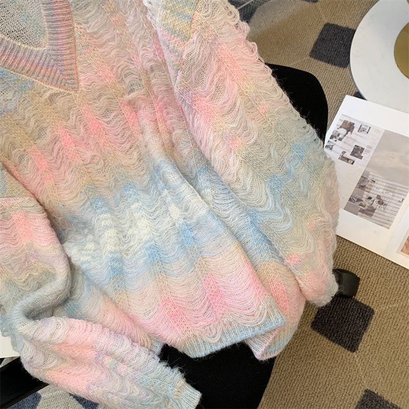 Rainbow pullover baggy style
