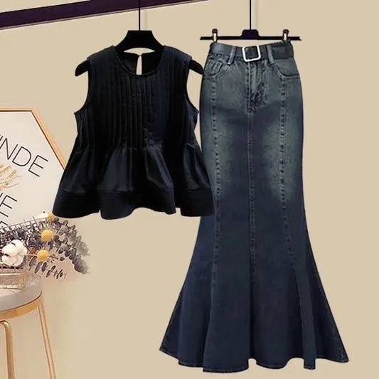 Designer skirt set Denim