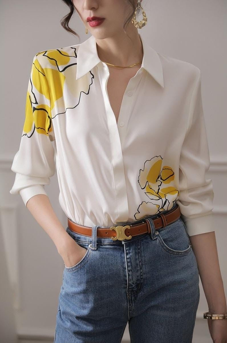 Liza luxury shirt yellow