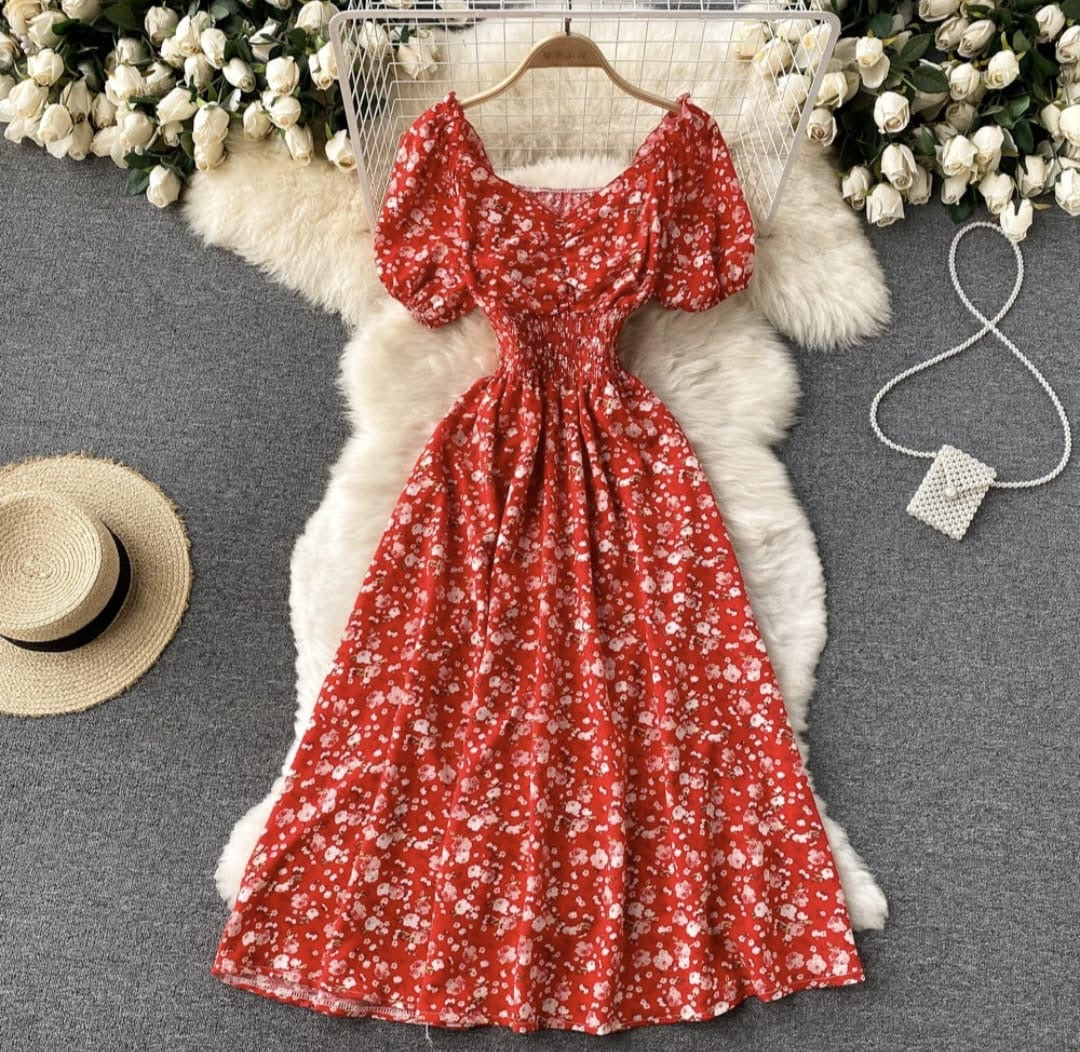 Lily dress cherry