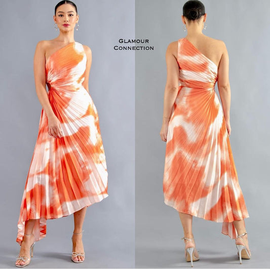 Emily one sided dress mandarin