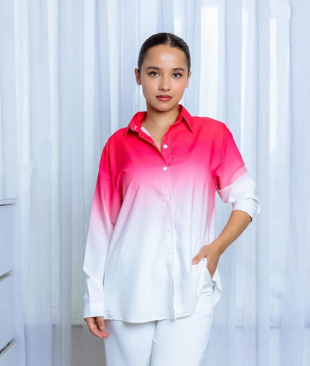 Ombré shirt red