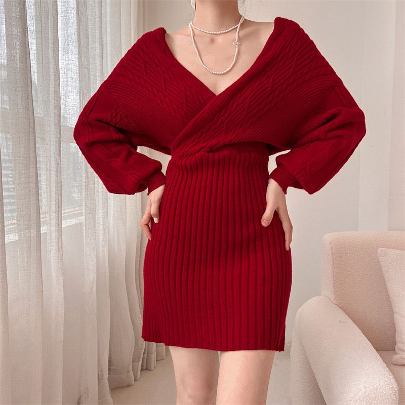 Terry sweater dress