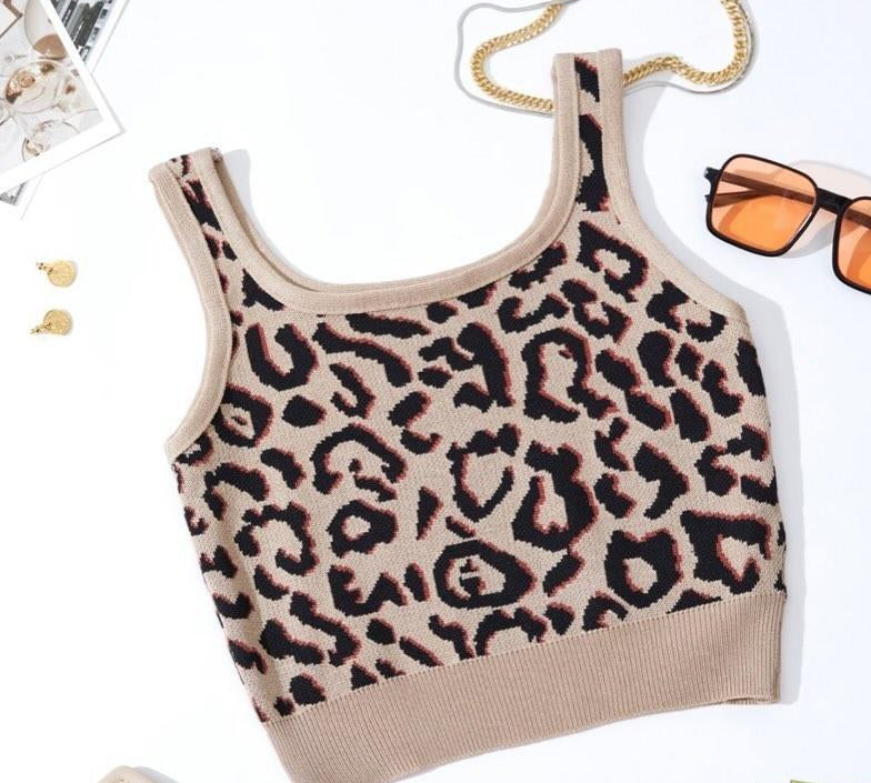 Leopard Print  Crop Top