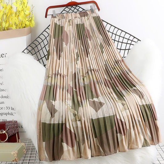 Camouflage - Pleated Skirt