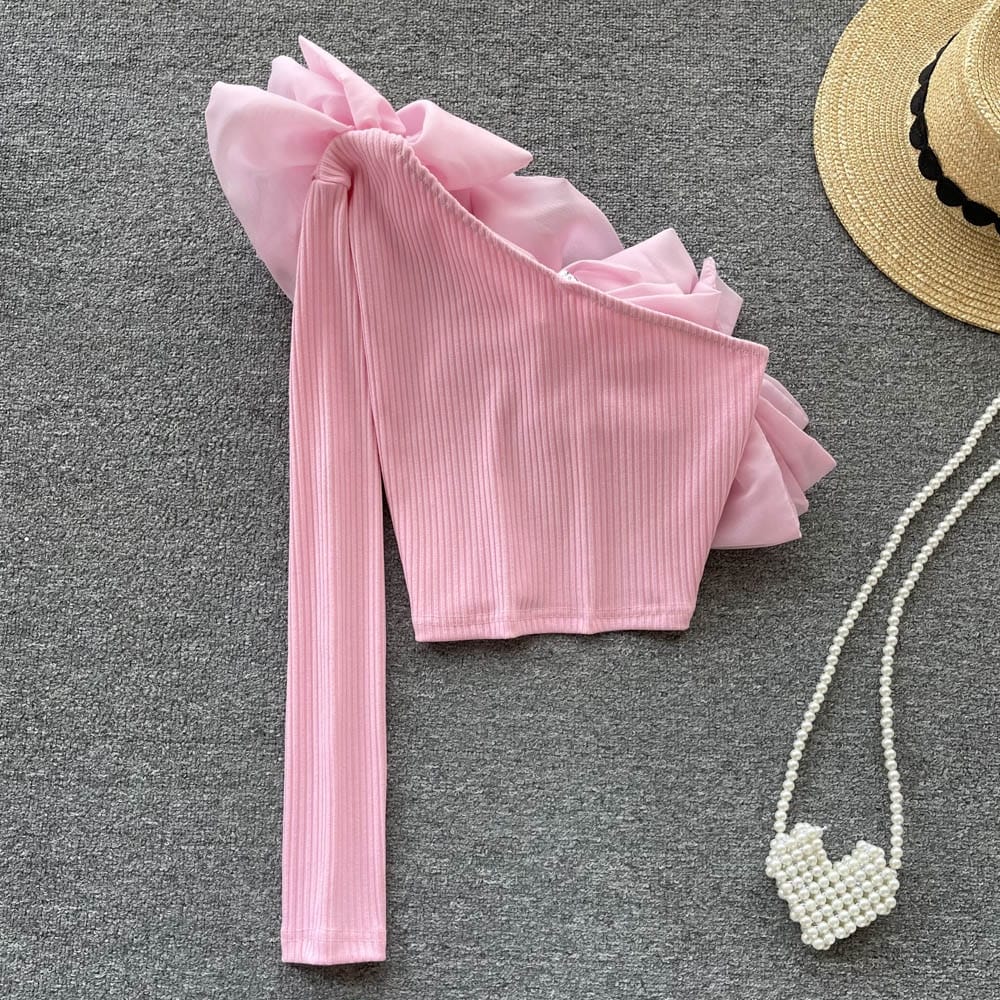 Florida ruffled blouse pink