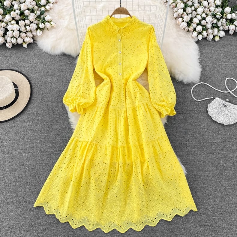 Christopher cotton dress yellow