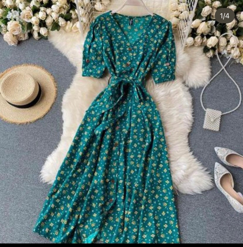 Wisteria green dress