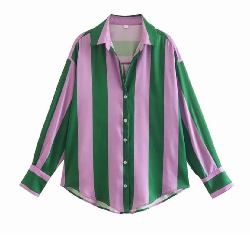 Bubblegum striped shirt