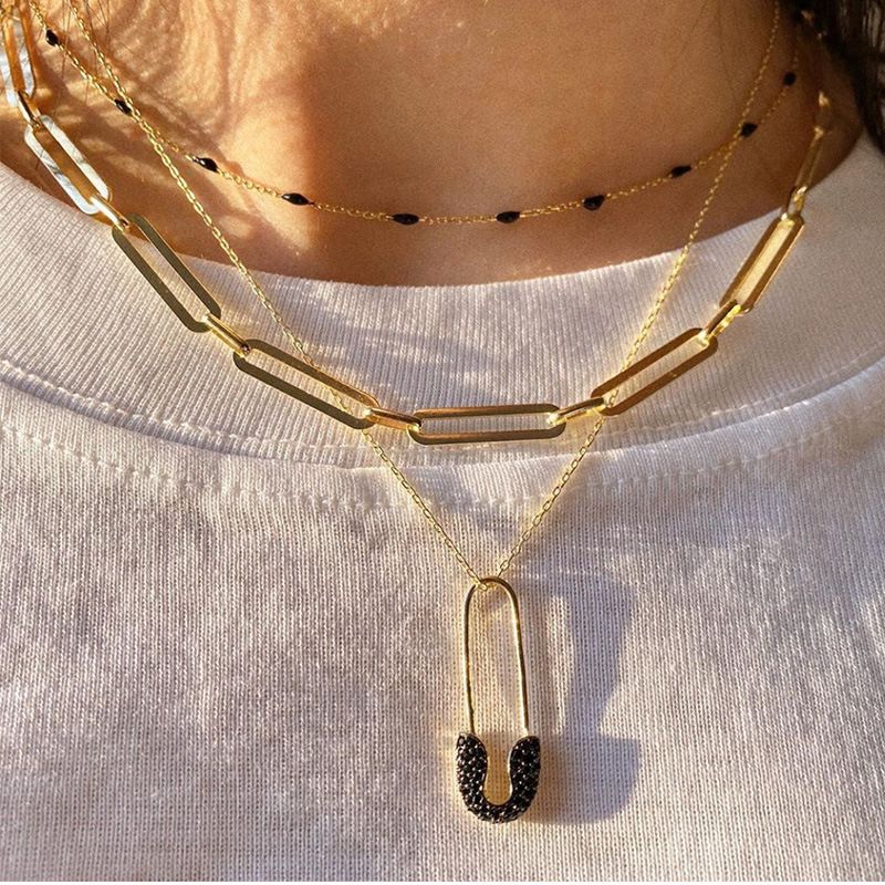 Saturday bling punk layered chain