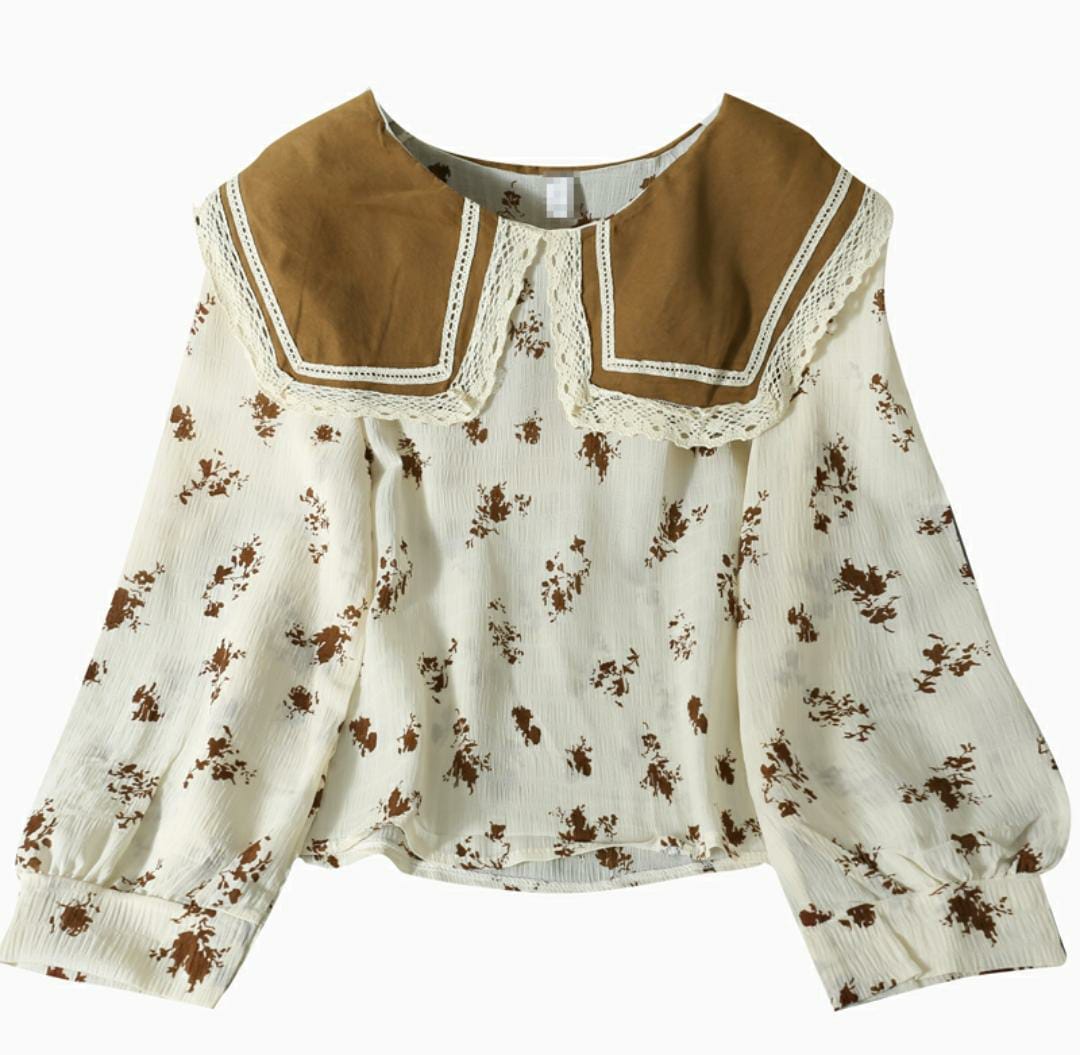 Houston collar neck floral blouse