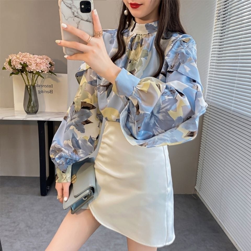 Lily printed shirt ocean