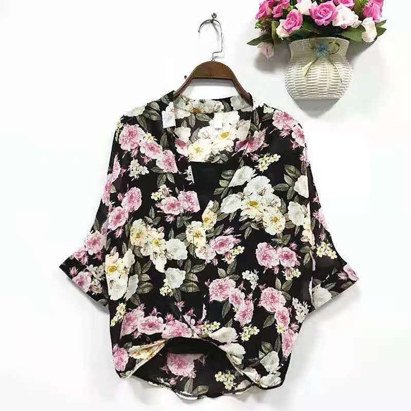 Missy floral shirt orchid