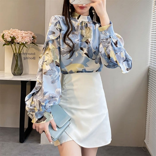 Lily printed shirt ocean